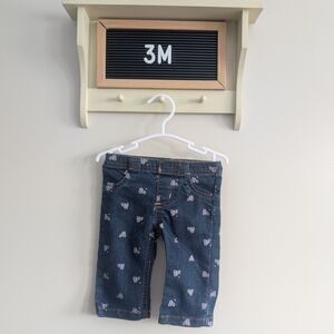 Carhartt Kids Blue Jeans with Butterfly Print